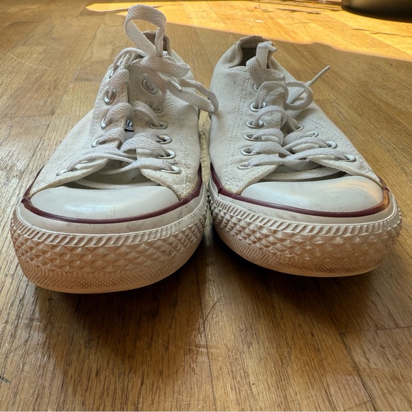 Converse White Low-top All Star Canvas Sneakers - Picture 8 of 9